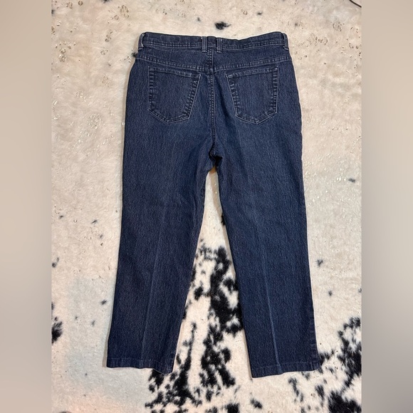 Gloria Vanderbilt High Rise Dark Wash Vintage Denim Jeans Size 12 Short - Picture 4 of 8